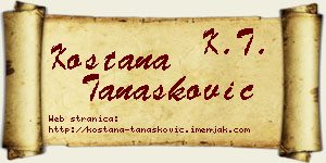 Koštana Tanasković vizit kartica